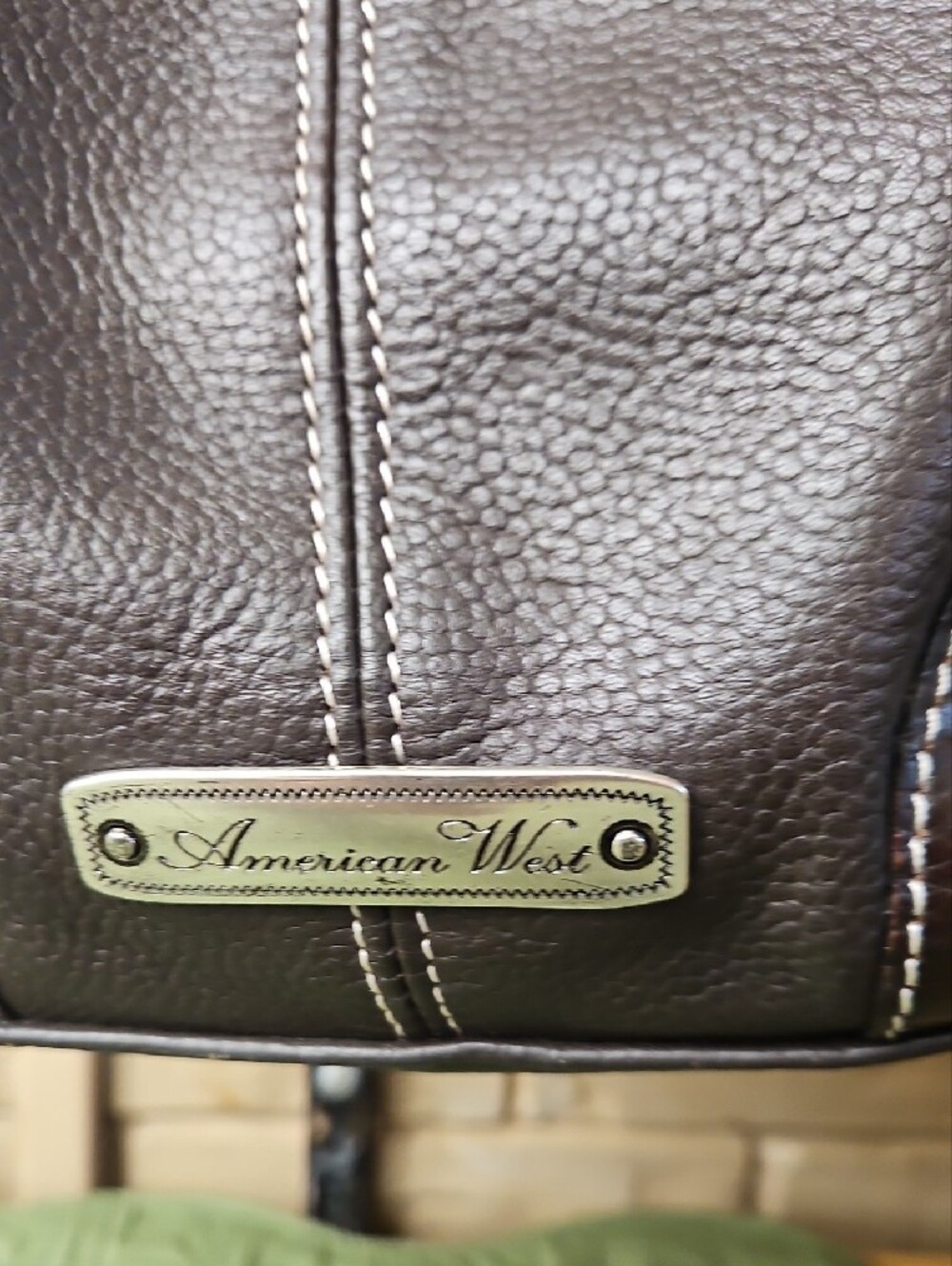 American West Brown & White Cowhide Hobo Shoulder Bag - Picture 8 of 16